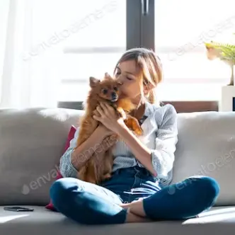 Mujer con perro